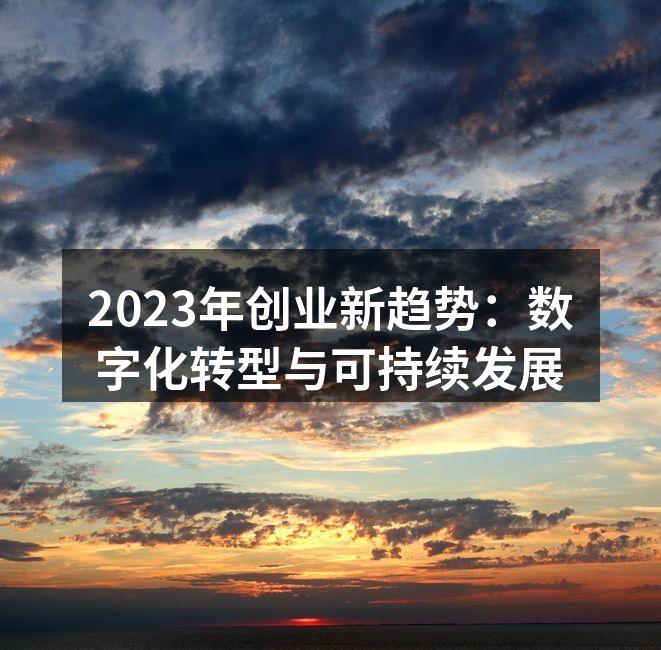 2023年创业新趋势：数字化转型与可持续发展